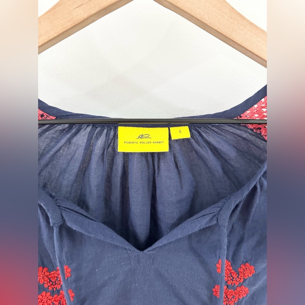 Roberta Roller Rabbit Crochet Shoulder Embroidere… - image 4